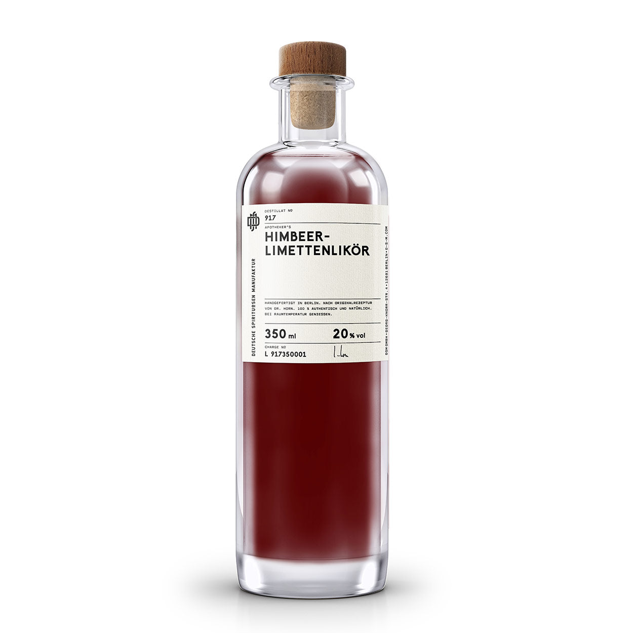 No 917 Himbeer-Limettenlikör - 350ml