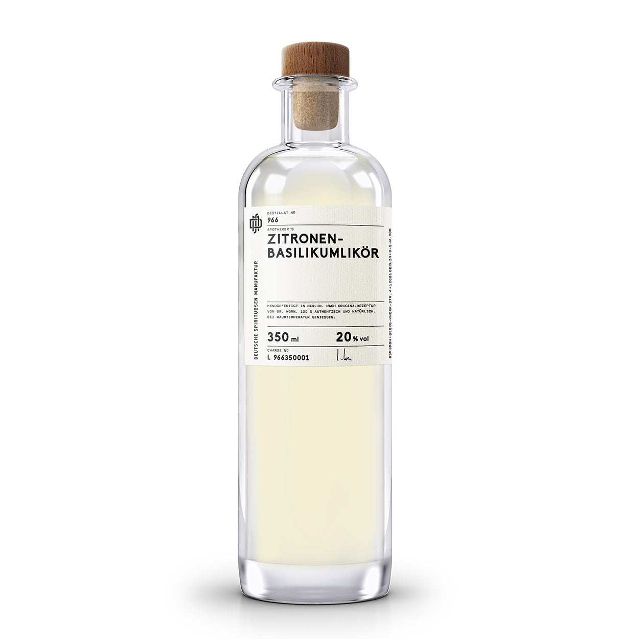 No 966 Zitronen-Basilikumlikör - 350ml